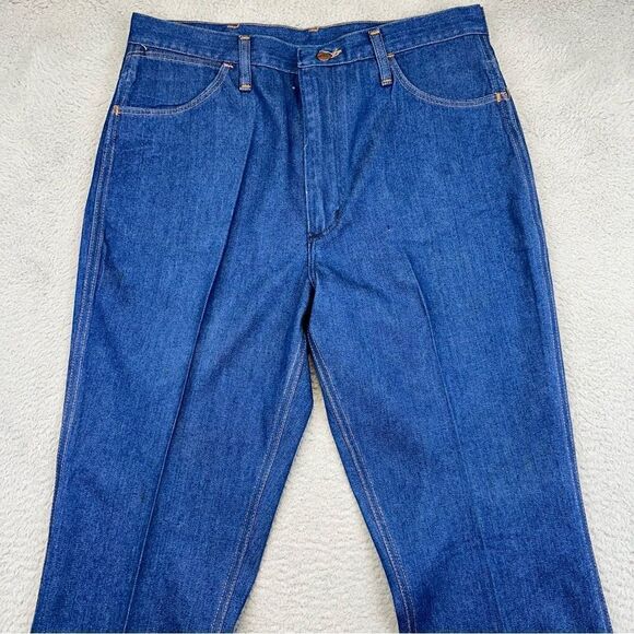 Vintage Wrangler 845 Jeans Mens 36x34 Bootcut Medium Wash Denim USA Made 33x30* - Picture 2 of 15